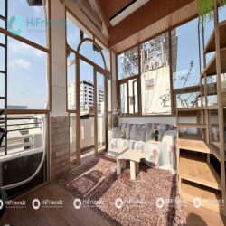 DUPLEX TÁCH BẾP BANCOL PHONG CÁCH VINTAGE TONE GỖ FULL NỘI THẤT