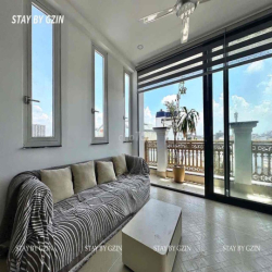 Cho thuê căn hộ Penthouse 1PN tách bếp, ban công, full NT ngay Aeon TP