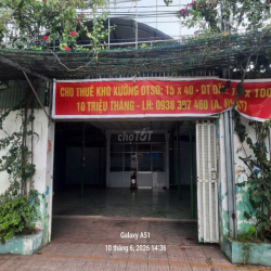 Cho thuê nhà đất phù hợp kho xưởng, văn phòng.